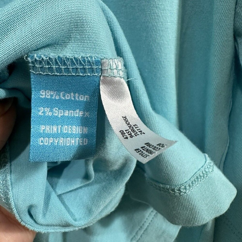 TORI RICHARD‎ Blue 3/4sleeve Women's T-Shirt  Size M - Picture 7 of 10